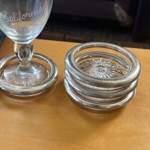 Antique Cut Glass Cup Coasters
